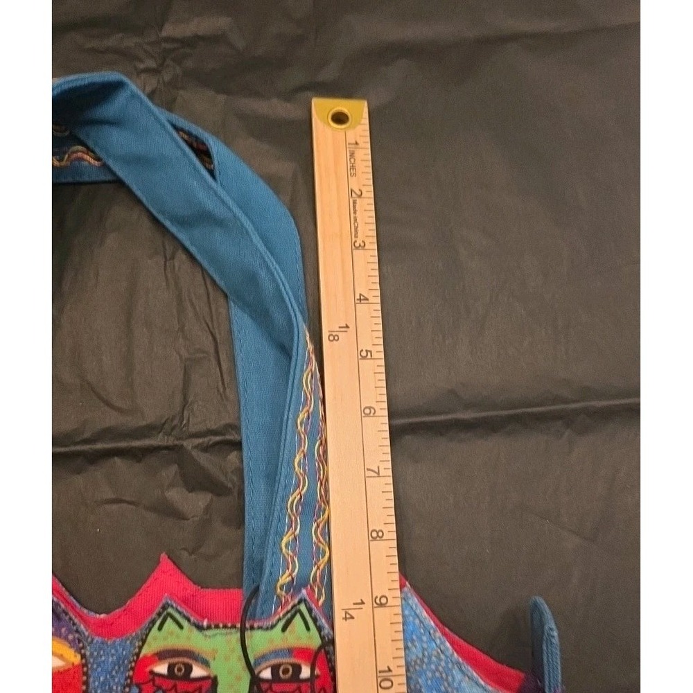 Laurel Burch Canvas Tote Bag Sun Moon Stars Celestial Cat Purse NWT Vintage - Picture 14 of 14